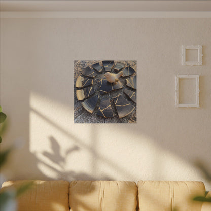 Golden Hour Broken Pottery Canvas Art - Kintsugi Datsuzoku