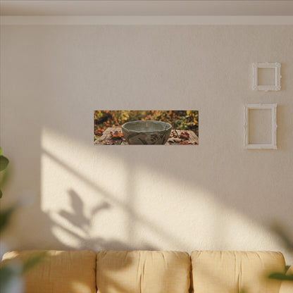 Golden Hour Ceramic Bowl Canvas Art - Japandi Fukinsei