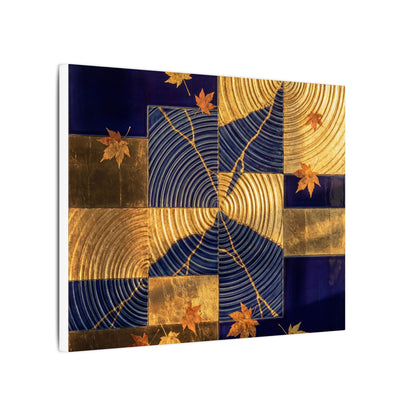 Autumn Water Ripple Crackle Gold Canvas Art | Artful Decor