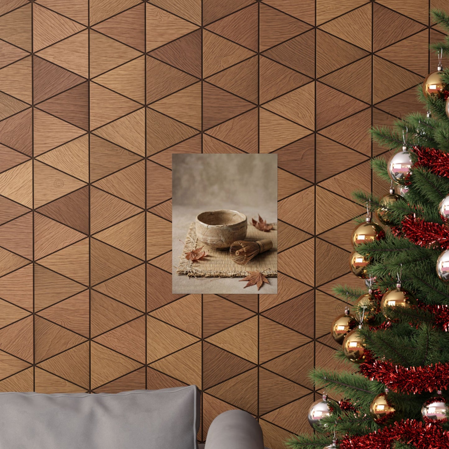 Tea Ceremony Autumn Wall Art Print | Japandi Warm Design