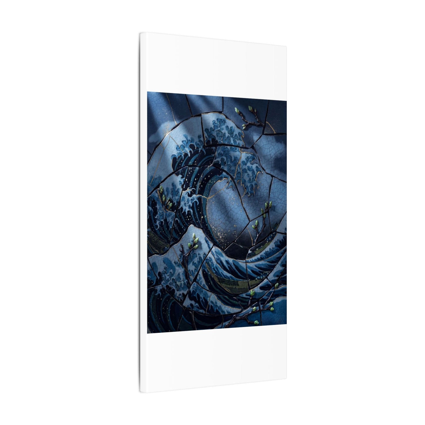 Ocean Wave Spring Canvas Art | Kintsugi Artful Design