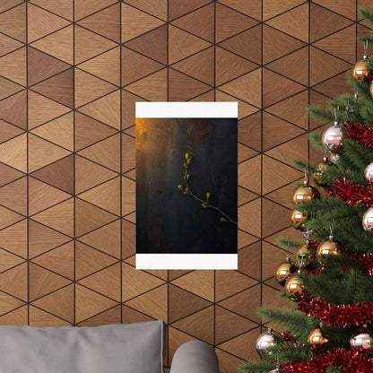 Bold Rust Patina Wall Art Print - Moody Minimal Dark Japandi