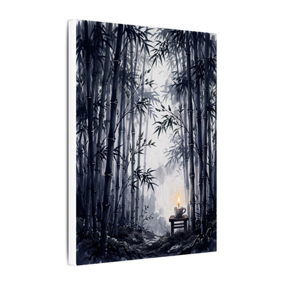 Tranquil Bamboo Grove Canvas Art - Sumi E Zen