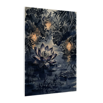 Fukinsei Lotus Flower Canvas Art - Zen Sumi E