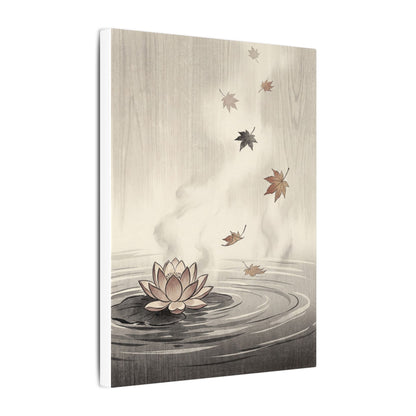 Lotus Flower Canvas Art | Autumn Zen Ukiyo E Inspired Art