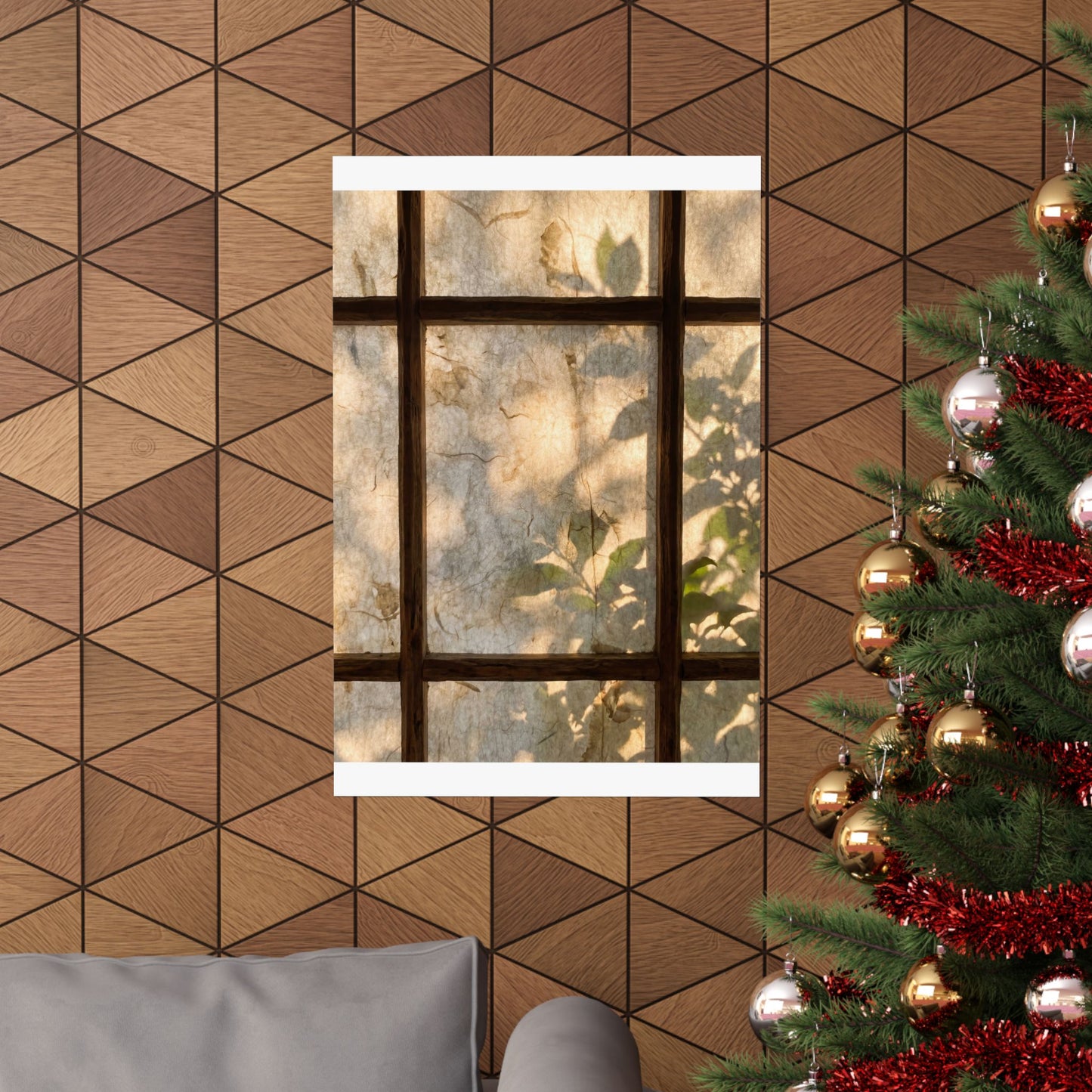 Shoji Screen Wall Art Print | Summer Japandi Texture Art