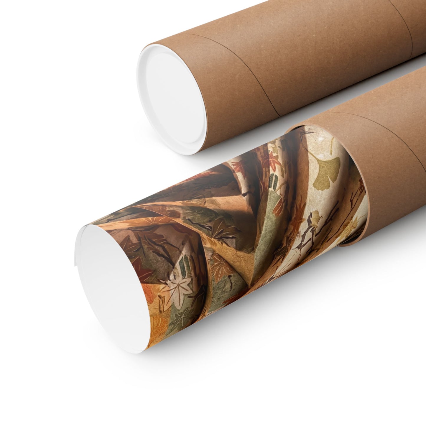 Candlelight Paper Fold Wall Art Print - Japandi Shibui