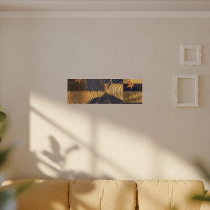 Autumn Water Ripple Crackle Gold Canvas Art | Artful Decor