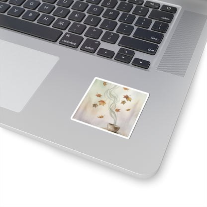 Japandi Incense Smoke in Dawn | Watercolor Sticker