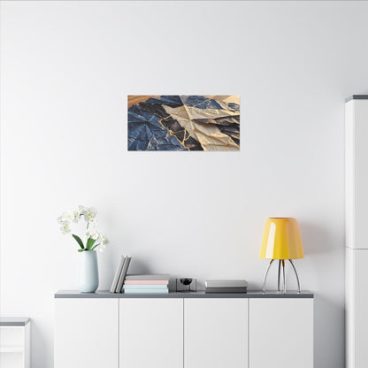Golden Hour Paper Fold Canvas Art - Kintsugi Ma