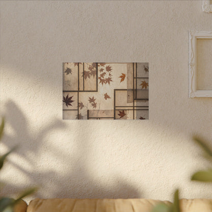 Shoji Screen Japanese Pattern Canvas Art | Neutral Japandi Art