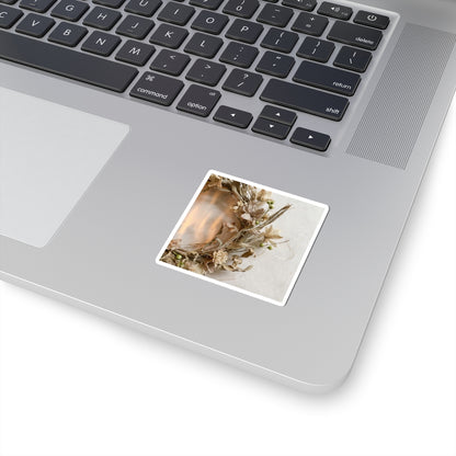 Dried Flowers Japanese Pattern Sticker | Elegant Japandi Art