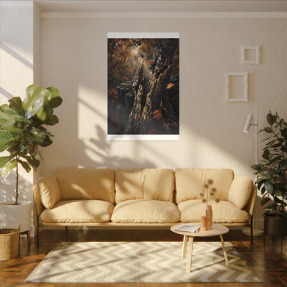 Pine Tree Autumn Canvas Art | Kintsugi Beautiful Design