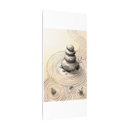 River Stones Karesansui Canvas Art | Tranquil Zen Art