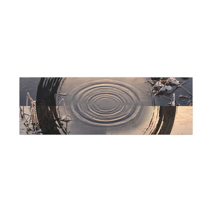 Winter Water Ripple Enso Canvas Art | Tranquil Decor
