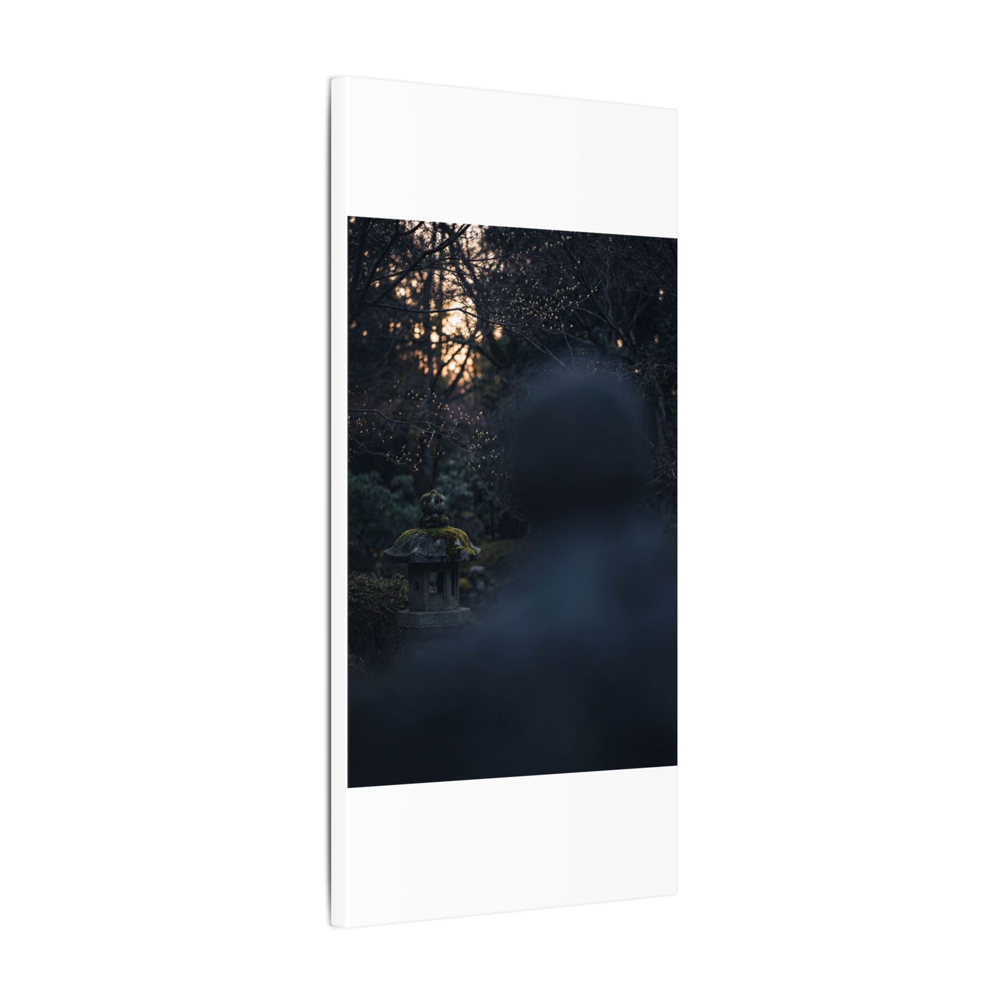 Spring Stone Lantern Moody Minimal Canvas Art | Bold Decor