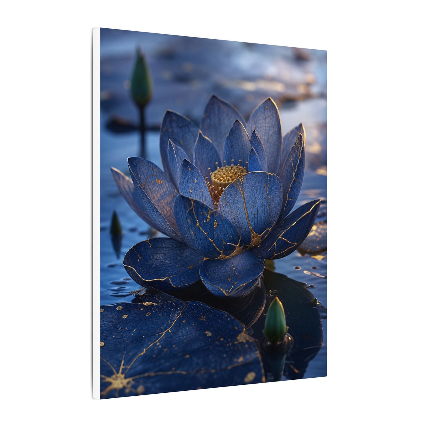 Kintsugi Lotus Flower in Dawn | Broken Beauty Canvas Art