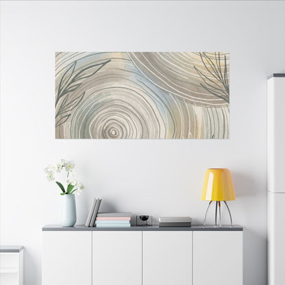 Kanso Water Ripple Canvas Art - Japandi Minimal Line