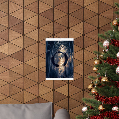 Golden Hour Bamboo Grove Wall Art Print - Zen Shibui
