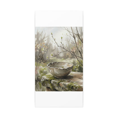 Japandi Ceramic Bowl in Overcast | Minimal Line Canvas Art
