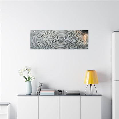 Water Ripple Sumi E Canvas Art | Calm Zen Art