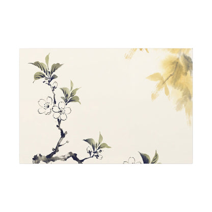 Kanso Cherry Blossom Canvas Art - Zen Sumi E
