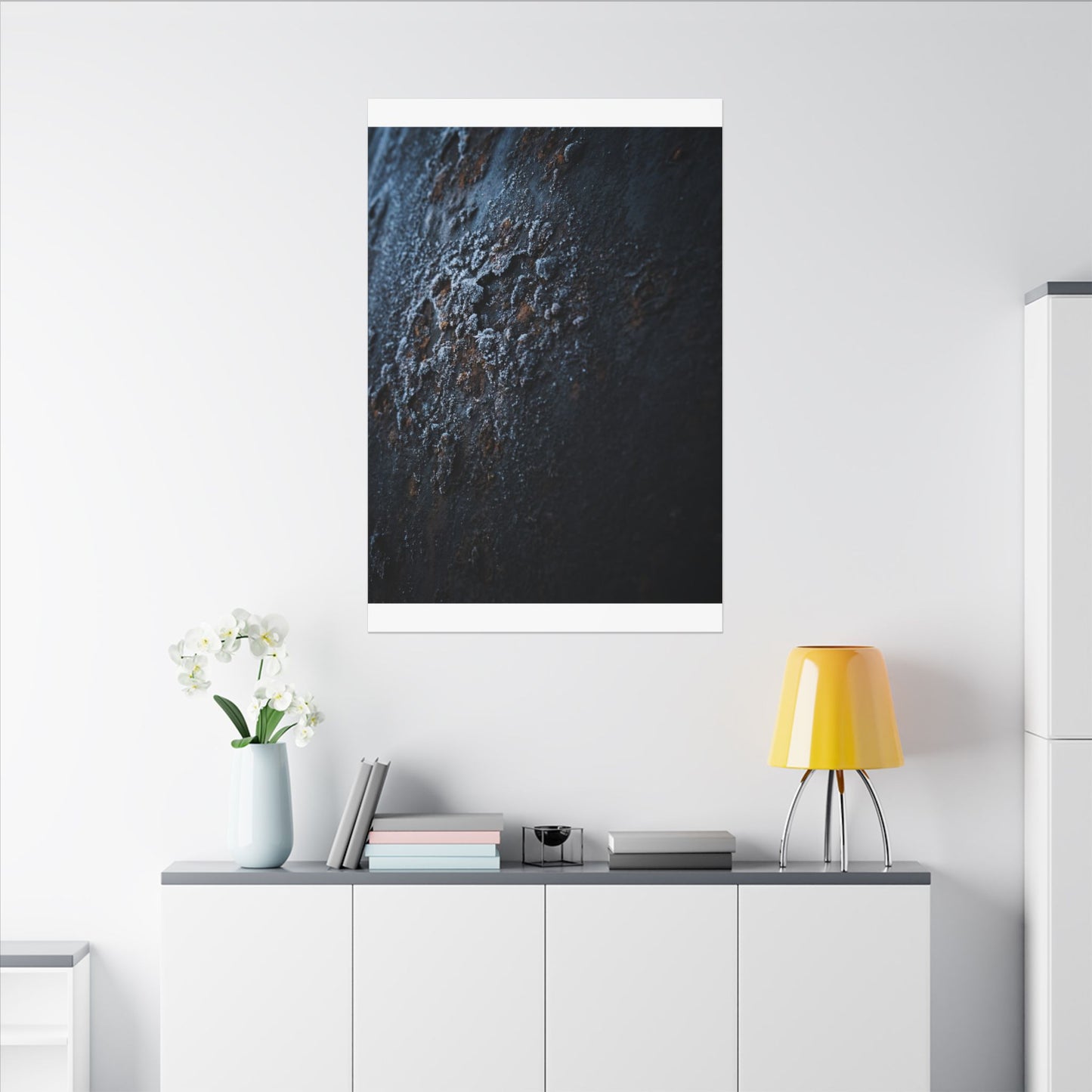 Rust Patina Canvas Art | Winter Dark Japandi Shadow Zen Art