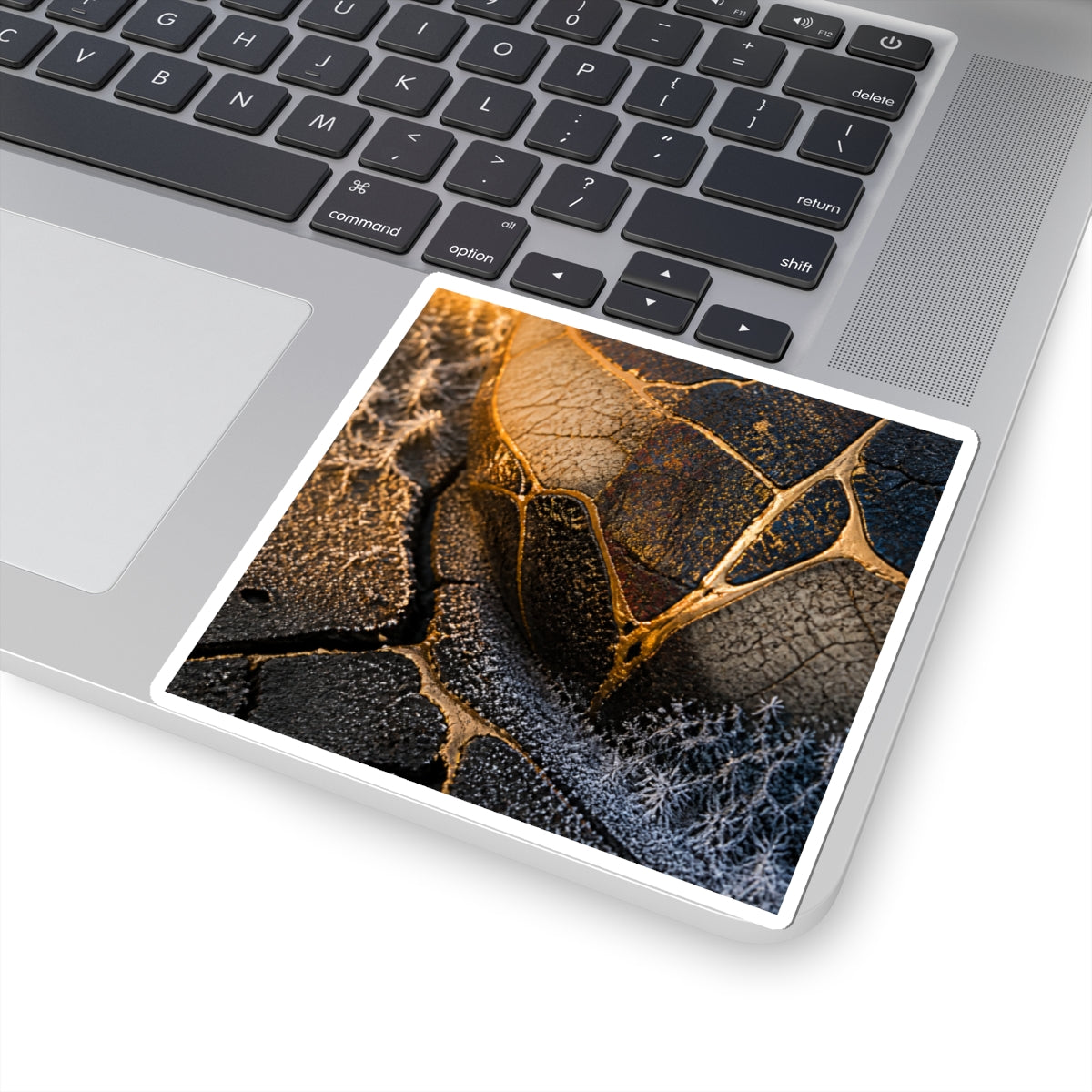 Cracked Earth Sticker | Winter Kintsugi Gold Repair Art