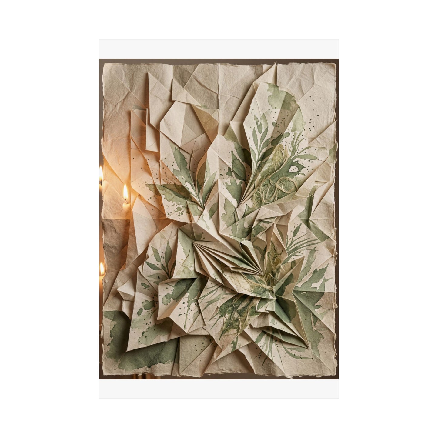 Cozy Paper Fold Wall Art Print - Texture Japandi