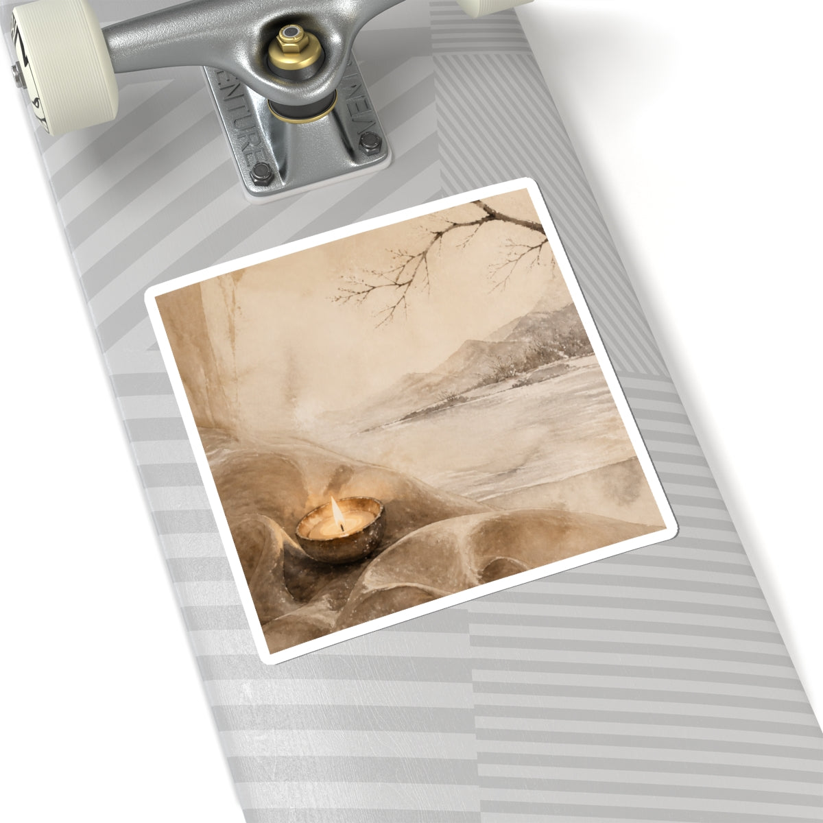 Candlelight Silk Drape Sticker - Japandi Ma