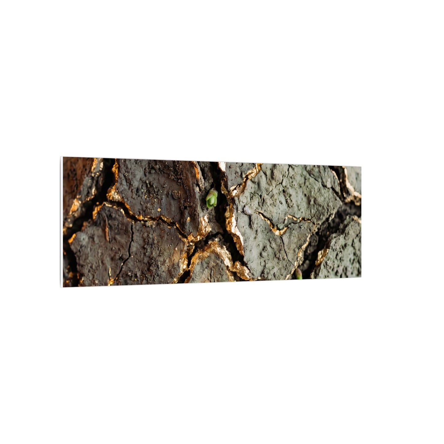 Earthy Cracked Earth Canvas Art - Japanese Pattern Japandi