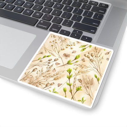Kanso Dried Flowers Sticker - Japandi Watercolor