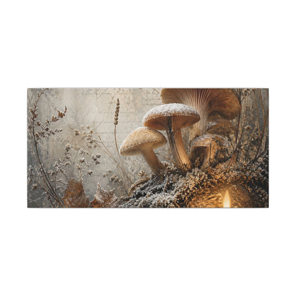 Wild Mushrooms Texture Canvas Art | Elegant Japandi Art