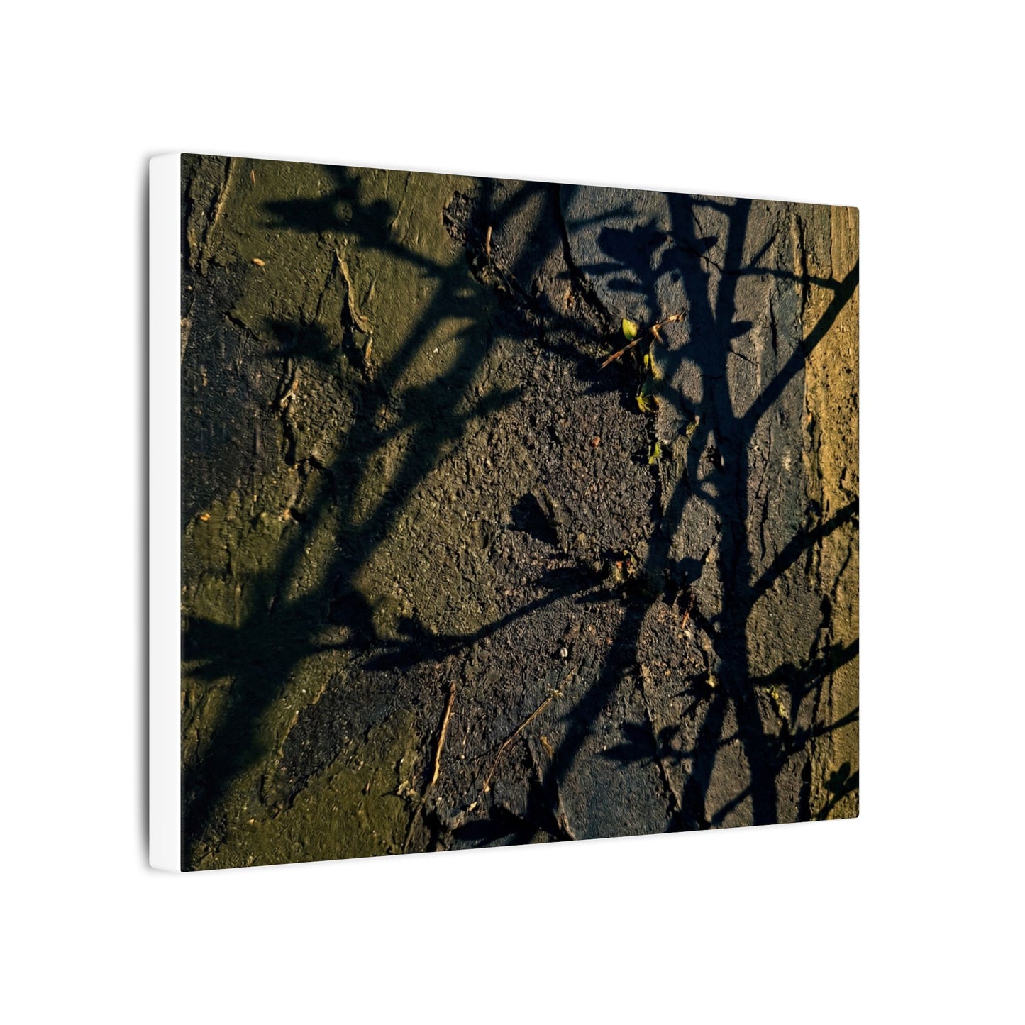 Kanso Shadow Play Canvas Art - Dark Japandi Dark Texture
