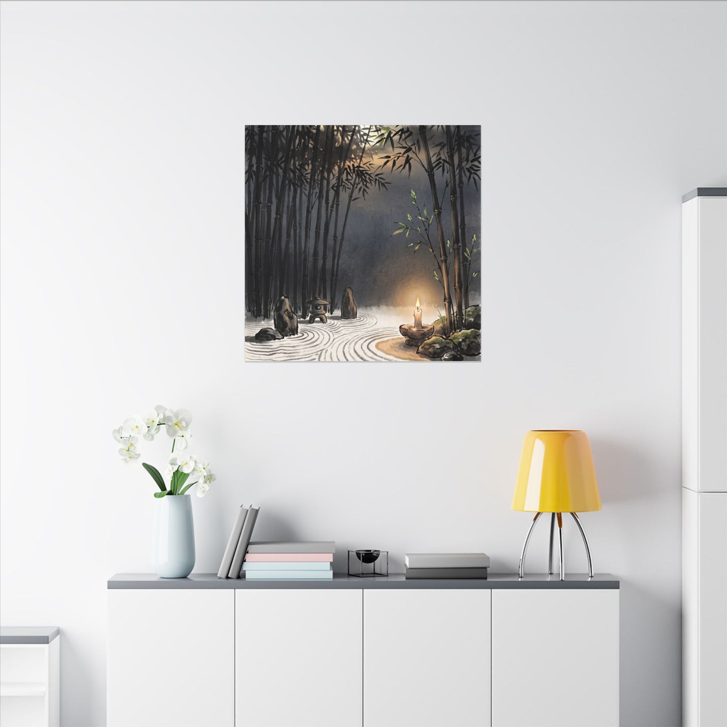 Tranquil Bamboo Grove Canvas Art - Karesansui Zen