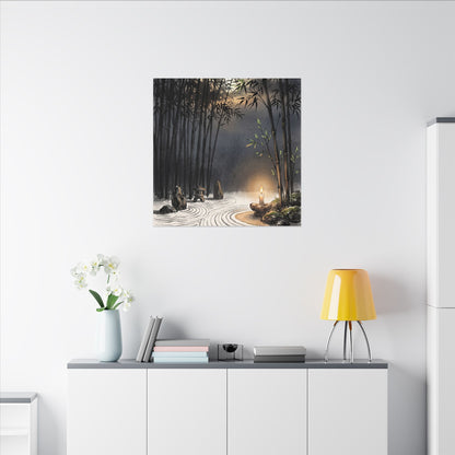 Tranquil Bamboo Grove Canvas Art - Karesansui Zen