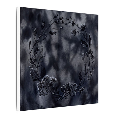 Dried Flowers Canvas Art | Winter Dark Japandi Shadow Zen Art
