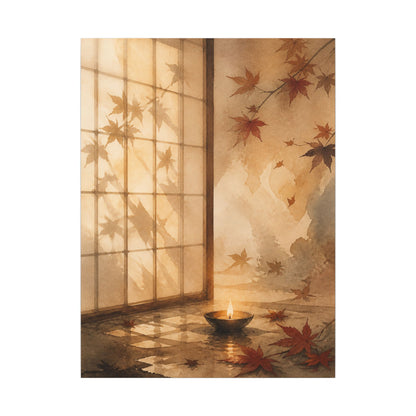 Candlelight Shoji Screen Canvas Art - Japandi Ma