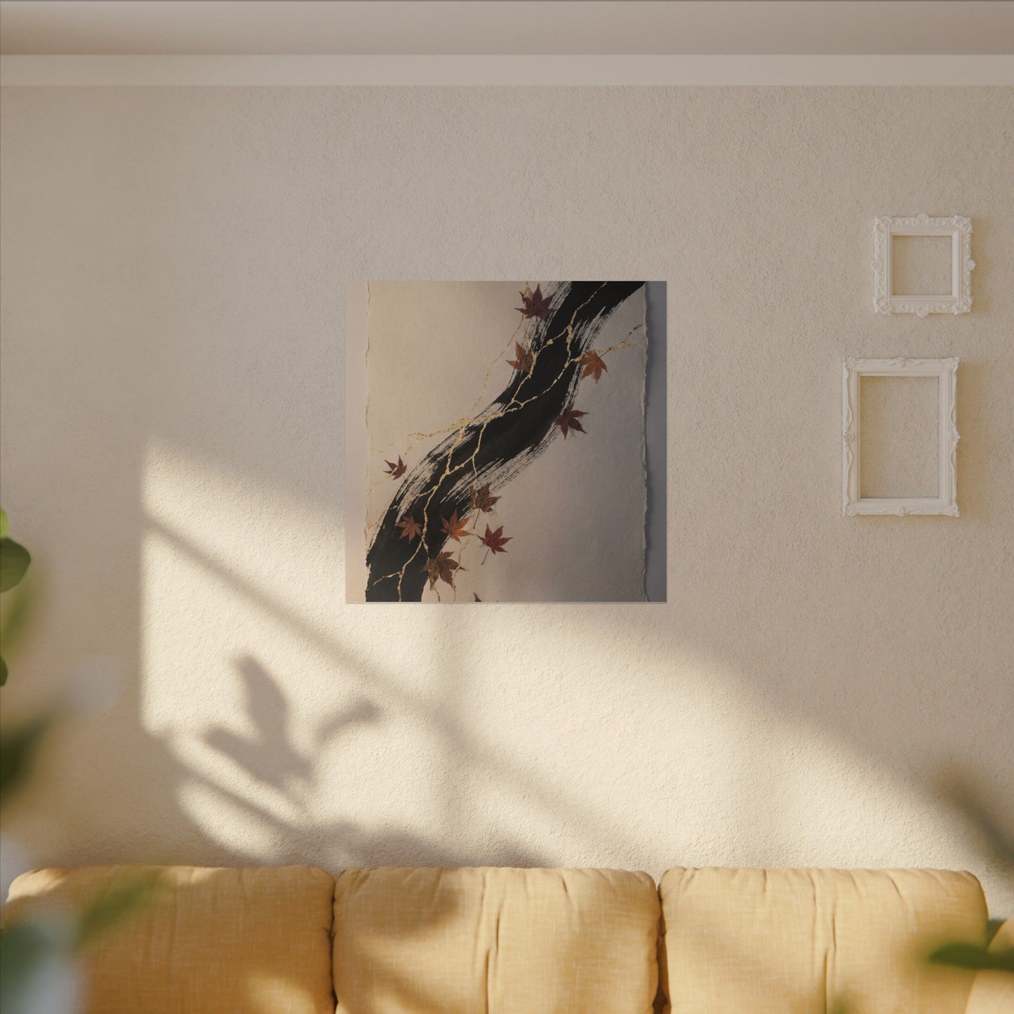 Dawn Ink Brushstroke Canvas Art - Kintsugi Ma