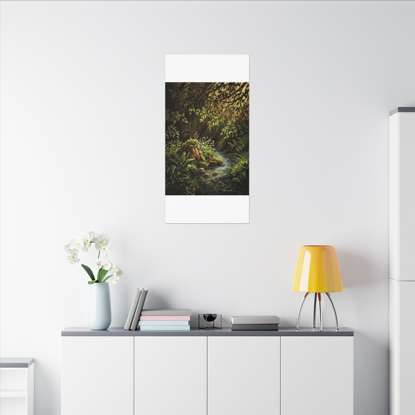 Golden Hour Silk Drape Canvas Art - Dark Japandi Datsuzoku