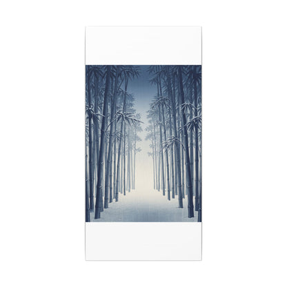 Bamboo Grove Canvas Art | Winter Zen Ukiyo E Inspired Art