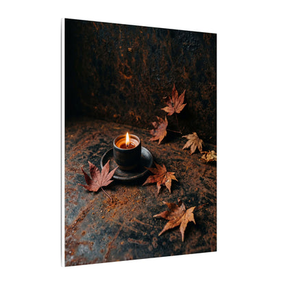 Dark Japandi Rust Patina in Candlelight | Shadow Zen Canvas Art