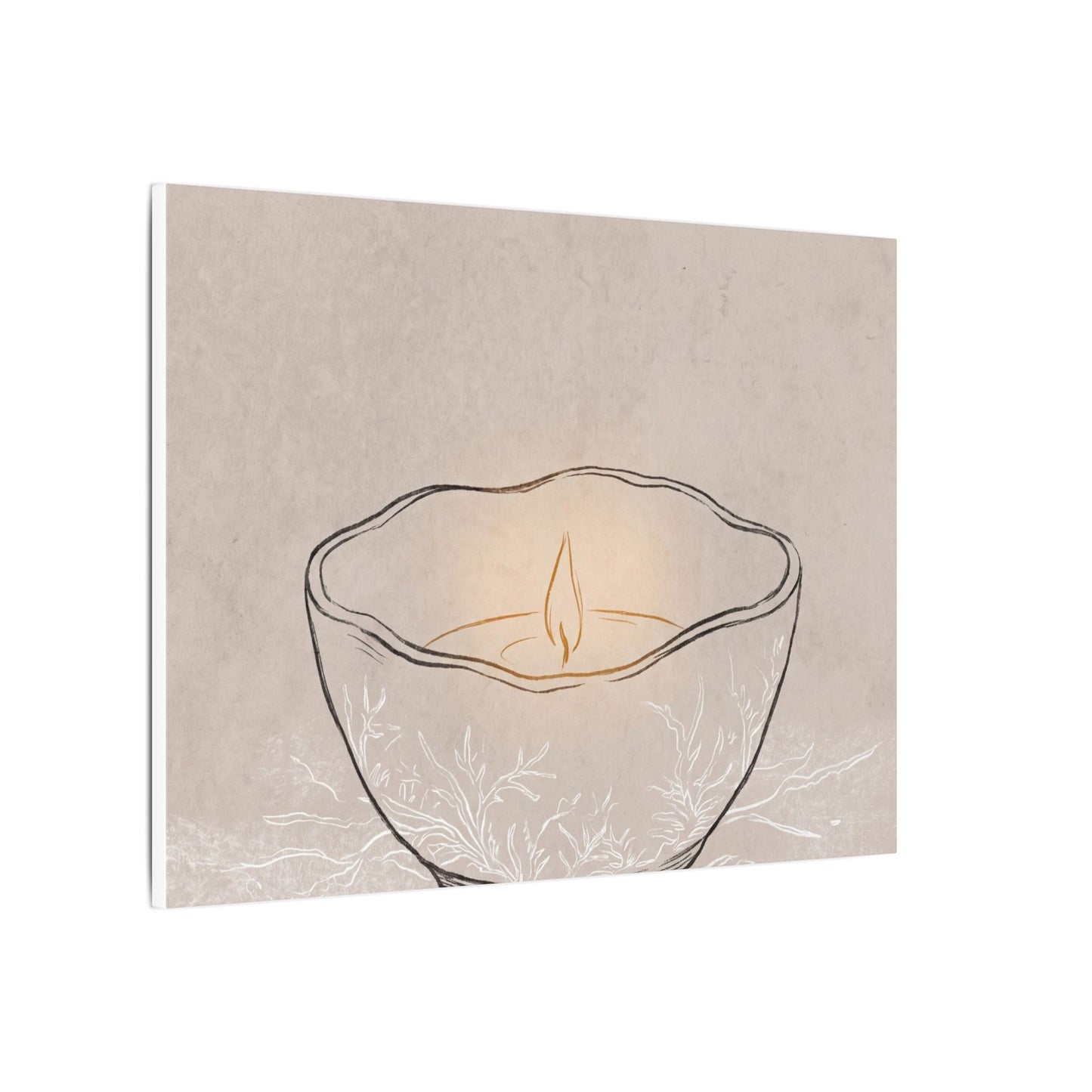 Ceramic Bowl Minimal Line Canvas Art | Neutral Japandi Art