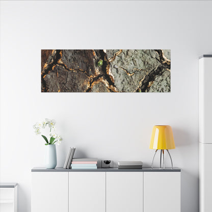 Earthy Cracked Earth Canvas Art - Japanese Pattern Japandi