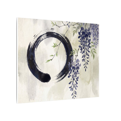 Wisteria Enso Canvas Art | Serene Zen Art