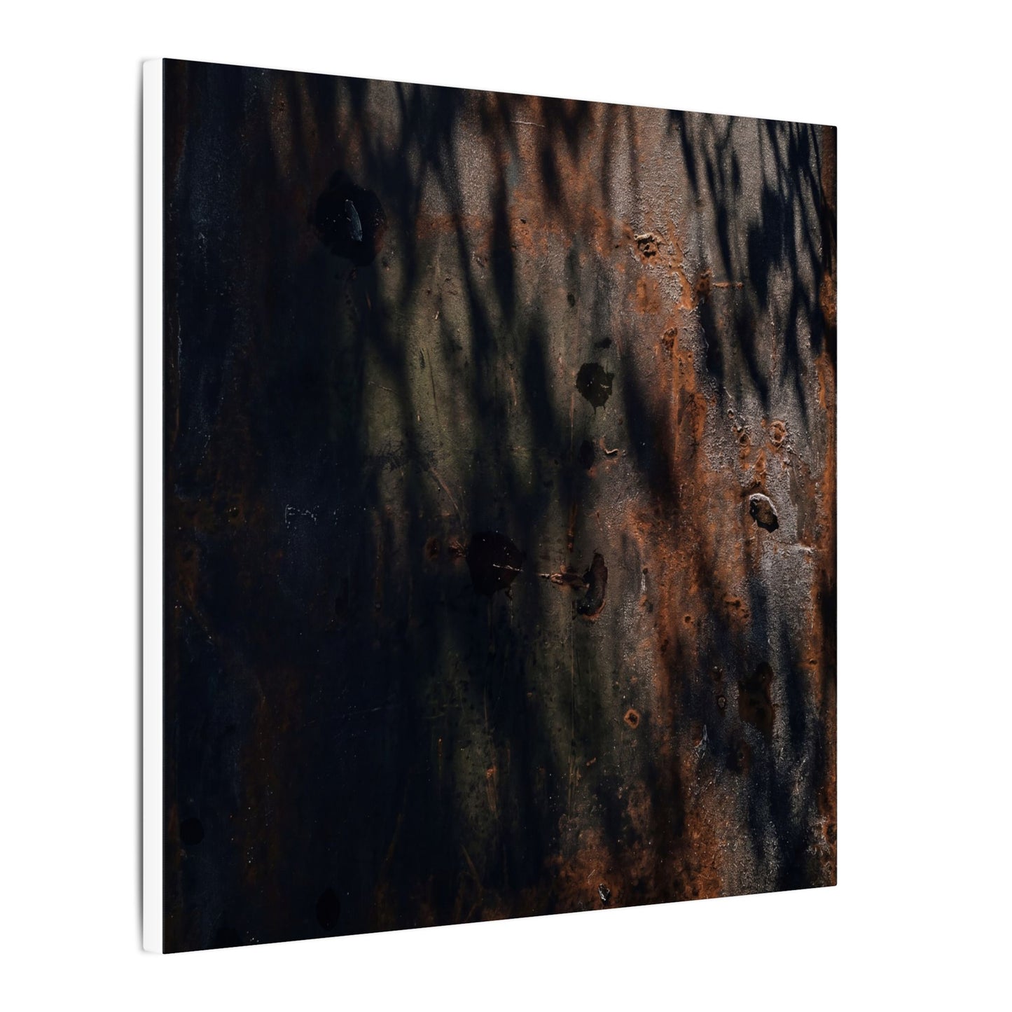 Rust Patina Shadow Zen Canvas Art | Luxurious Dark Japandi Art
