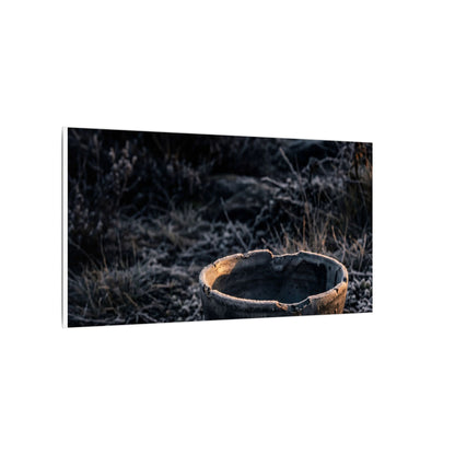 Kanso Ceramic Bowl Canvas Art - Dark Japandi Dark Texture