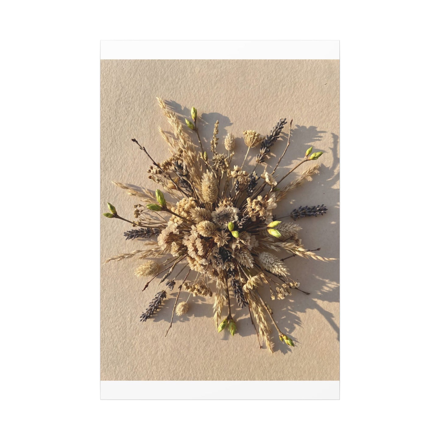 Dried Flowers Spring Canvas Art | Japandi Earthy Design