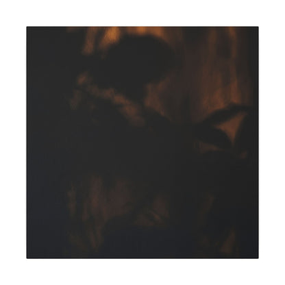 Shadow Play Summer Canvas Art | Dark Japandi Sophisticated Design