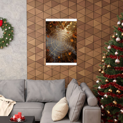 Water Ripple Autumn Wall Art Print | Kintsugi Resilient Design